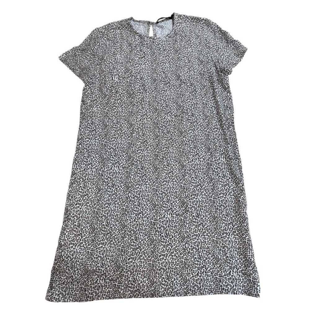 Jenni Kayne leopard print shirt dress size medium